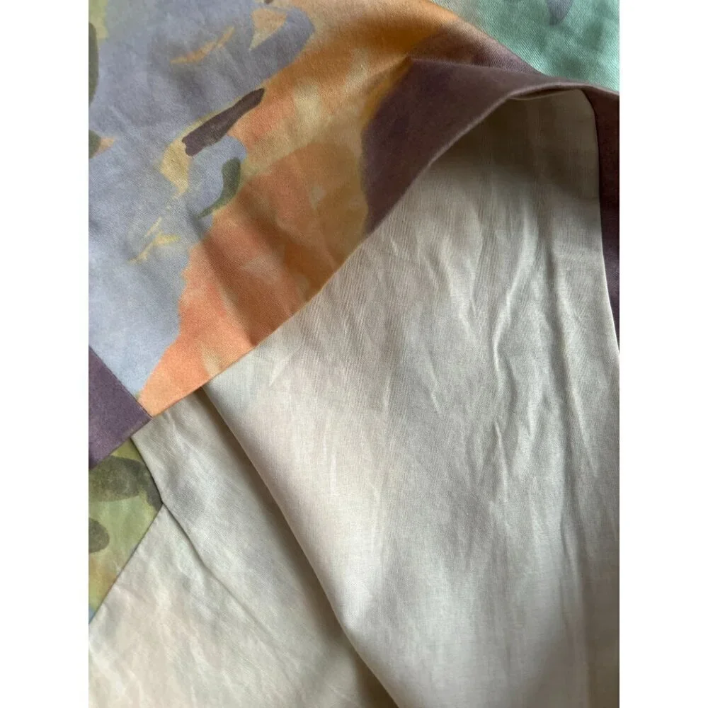 Anthropologie Kevin O'Brien Pencil Skirt Lined in Watercolor Landscape Size 00